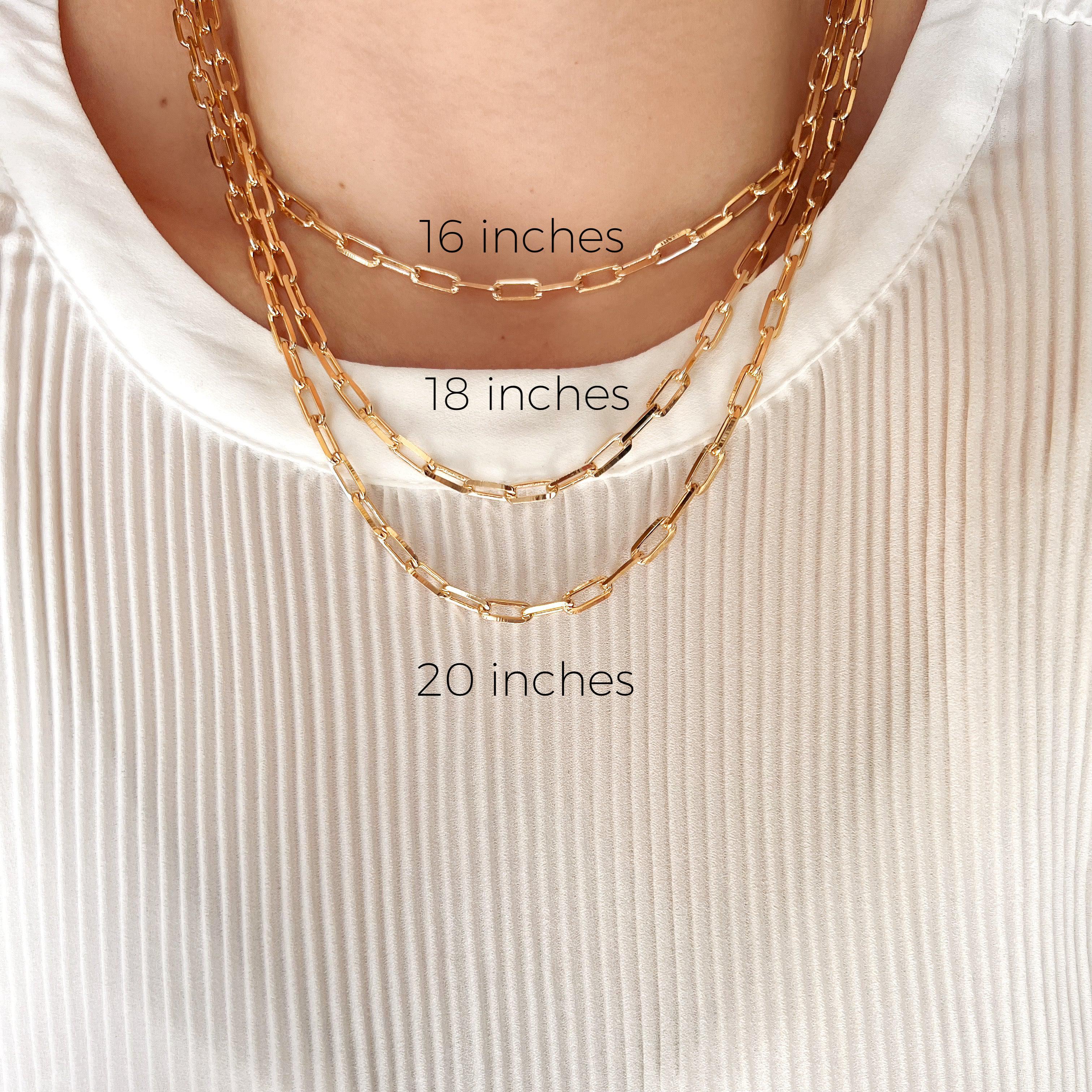 Mondsee 18k Gold Filled Paperclip Link Chain | 18k Gold Filled Jewelry