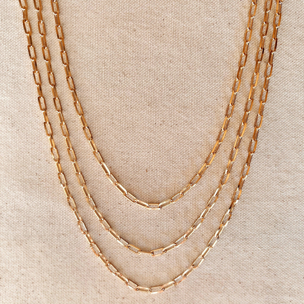 Mondsee 18k Gold Filled Paperclip Link Chain | 18k Gold Filled Jewelry
