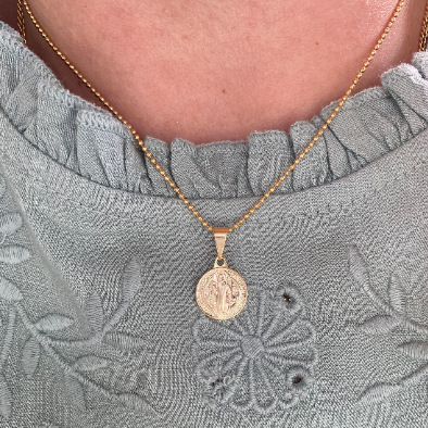 Mondsee 18k Gold Filled Pendant of Saint Benedict | 18k Gold Filled Jewelry