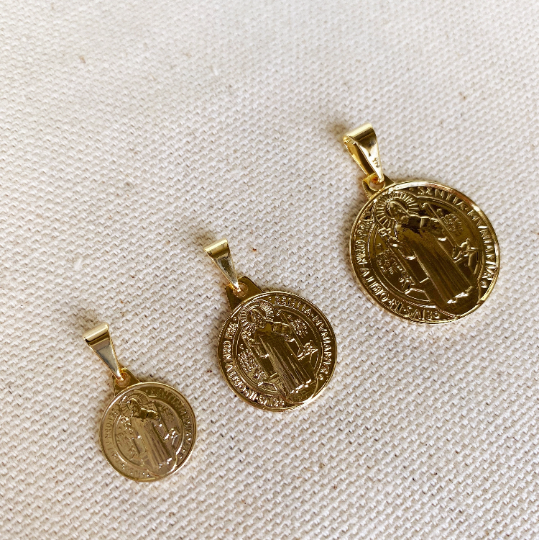 Mondsee 18k Gold Filled Pendant of Saint Benedict | 18k Gold Filled Jewelry