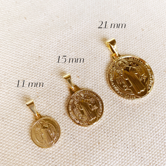 Mondsee 18k Gold Filled Pendant of Saint Benedict | 18k Gold Filled Jewelry