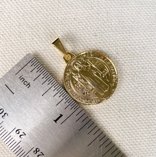 Mondsee 18k Gold Filled Pendant of Saint Benedict | 18k Gold Filled Jewelry