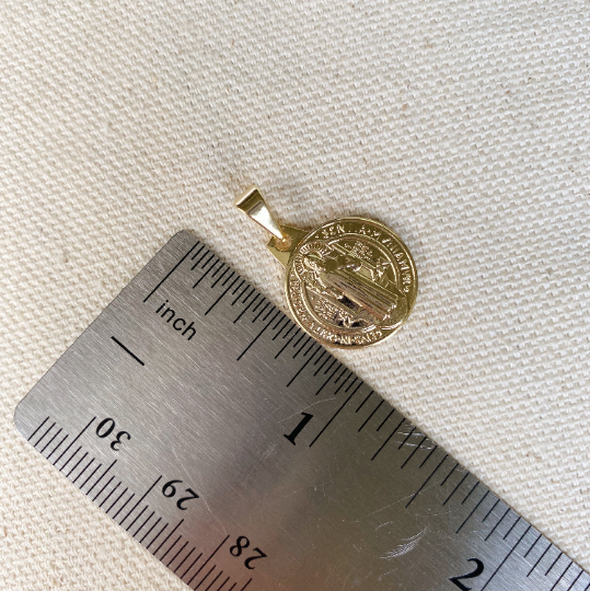 Mondsee 18k Gold Filled Pendant of Saint Benedict | 18k Gold Filled Jewelry
