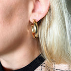 GoldFi 18k Gold Filled Polished Slightly Twisted C Hoop
