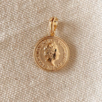 Mondsee 18k Gold Filled Queen Elizabeth Coin Pendant | 18k Gold Filled Jewelry