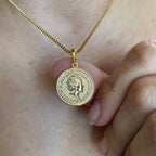 Mondsee 18k Gold Filled Queen Elizabeth Coin Pendant | 18k Gold Filled Jewelry