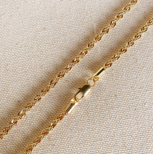 Mondsee 18k Gold Filled Rope Chain 3.0mm | 18k Gold Filled Jewelry