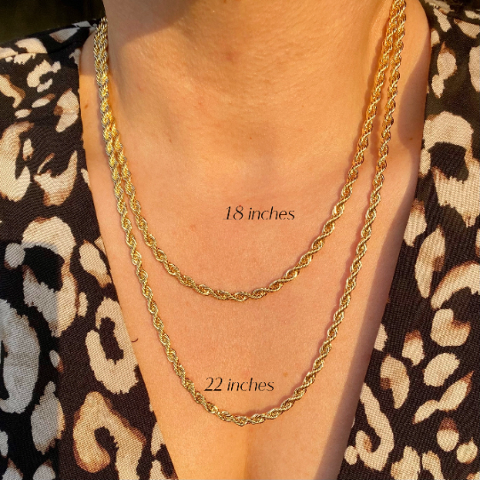 Mondsee 18k Gold Filled Rope Chain 4.0mm | 18k Gold Filled Jewelry