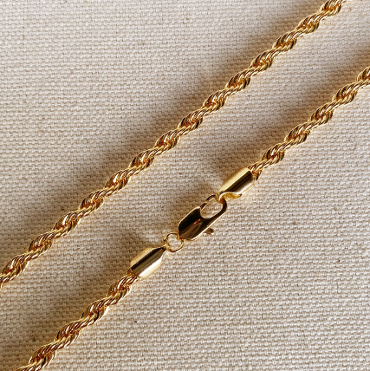 Mondsee 18k Gold Filled Rope Chain 4.0mm | 18k Gold Filled Jewelry