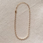 GoldFi 18k Gold Filled Sideways Clear Cubic Zircon Baguette Choker