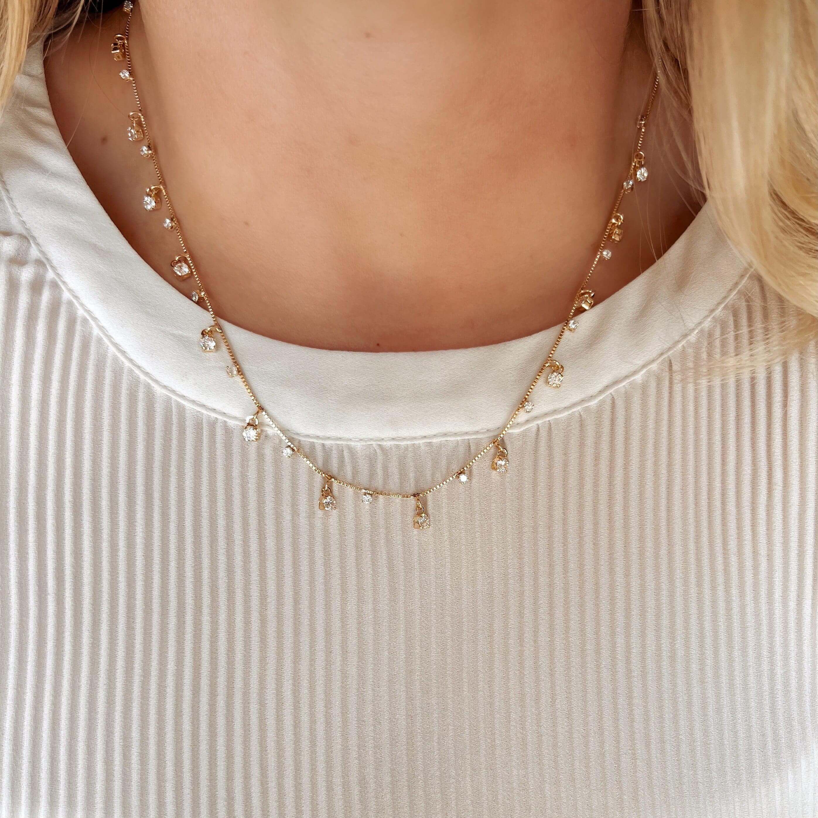Mondsee 18k Gold Filled Sparkling Necklace | 18k Gold Filled Jewelry