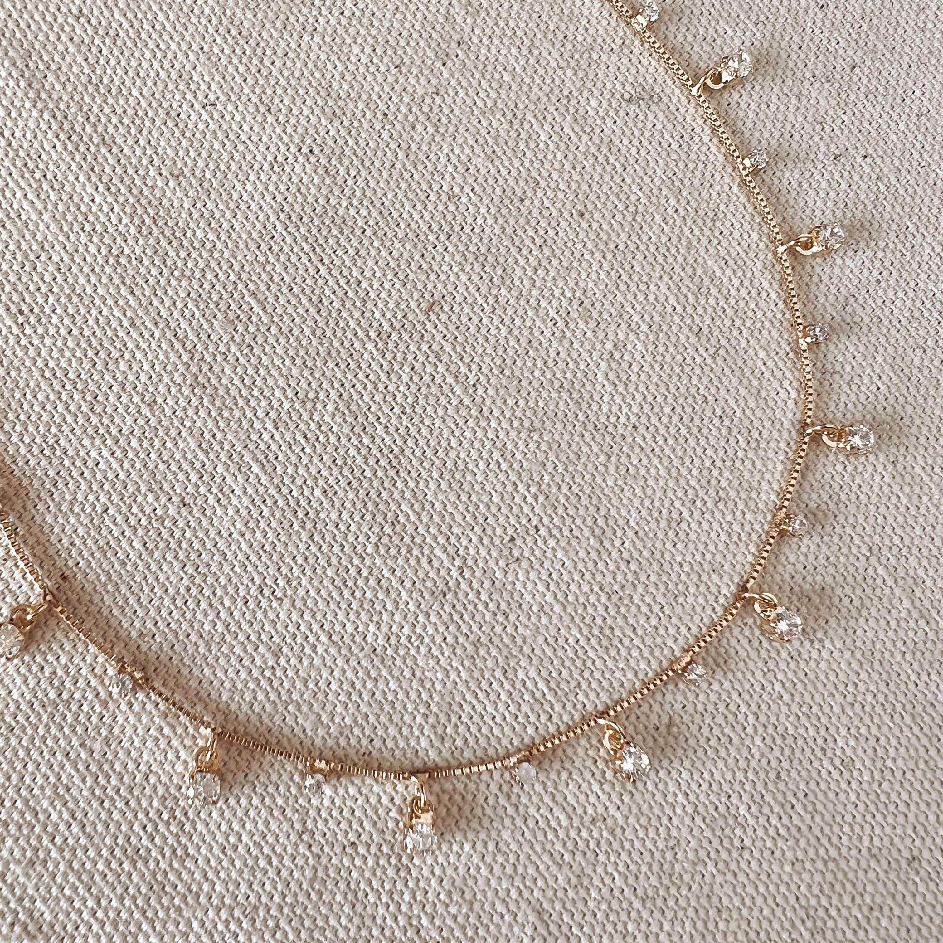 Mondsee 18k Gold Filled Sparkling Necklace | 18k Gold Filled Jewelry
