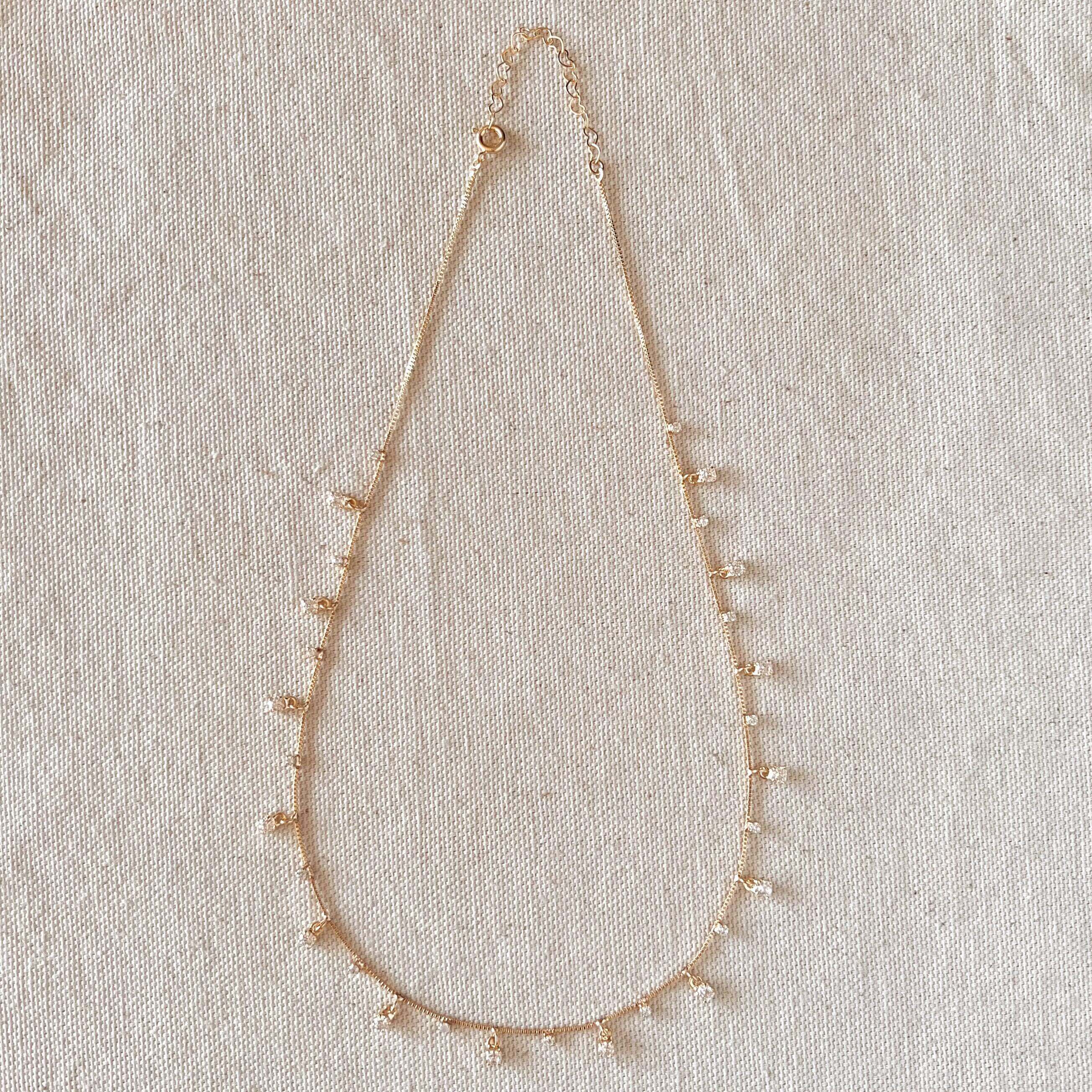 Mondsee 18k Gold Filled Sparkling Necklace | 18k Gold Filled Jewelry