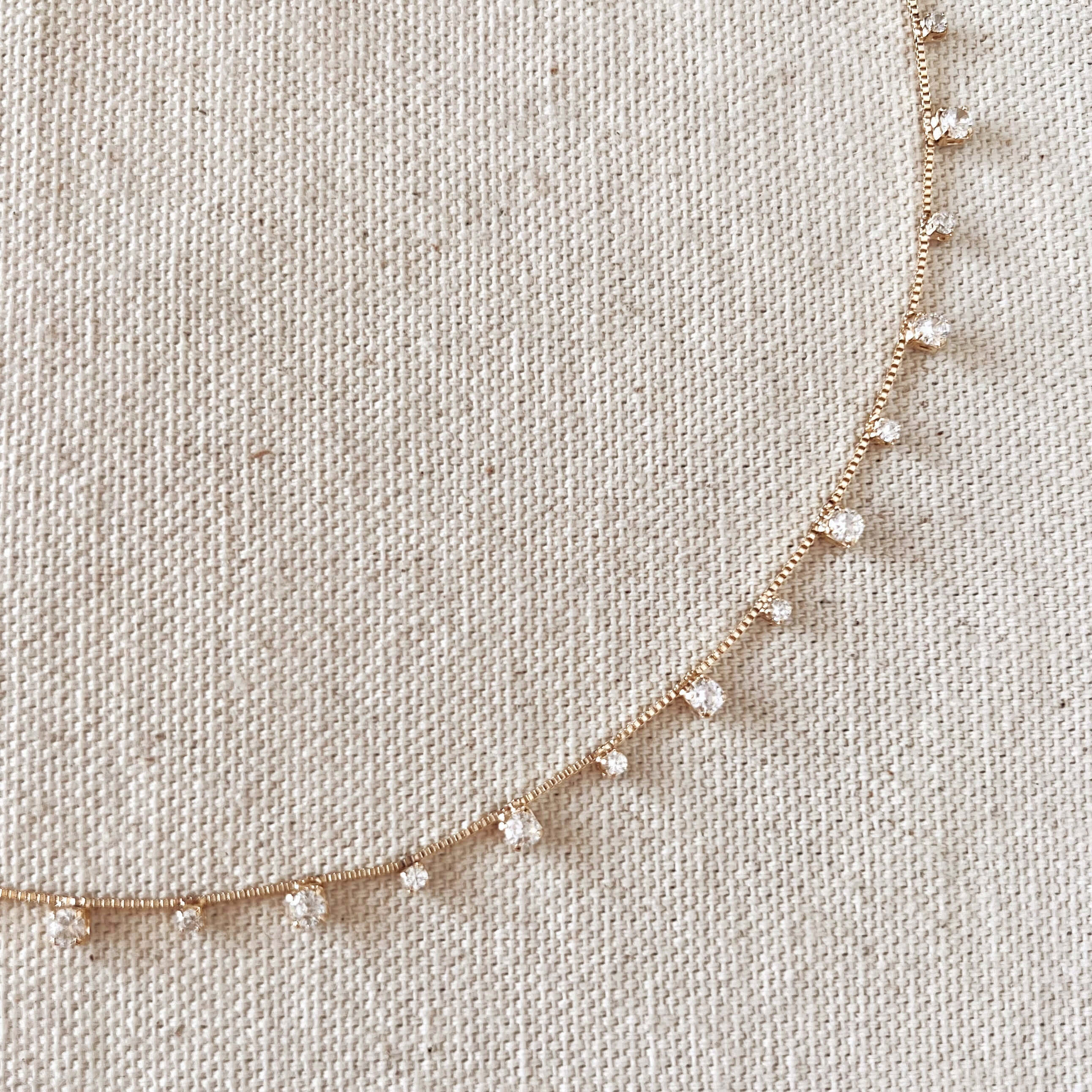 Mondsee 18k Gold Filled Sparkly Choker Necklace | 18k Gold Filled Jewelry