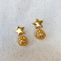 GoldFi 18k Gold Filled Star Hallowed Ball Earrings for Wholesale and Jewelry Supplies
