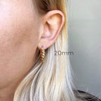 Mondsee 18k Gold Filled Twisted Tube Croissant Hoop Earrings | 18k Gold Filled Jewelry