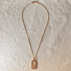 GoldFi 18k Gold Filled Vintage Love Plaque Necklace