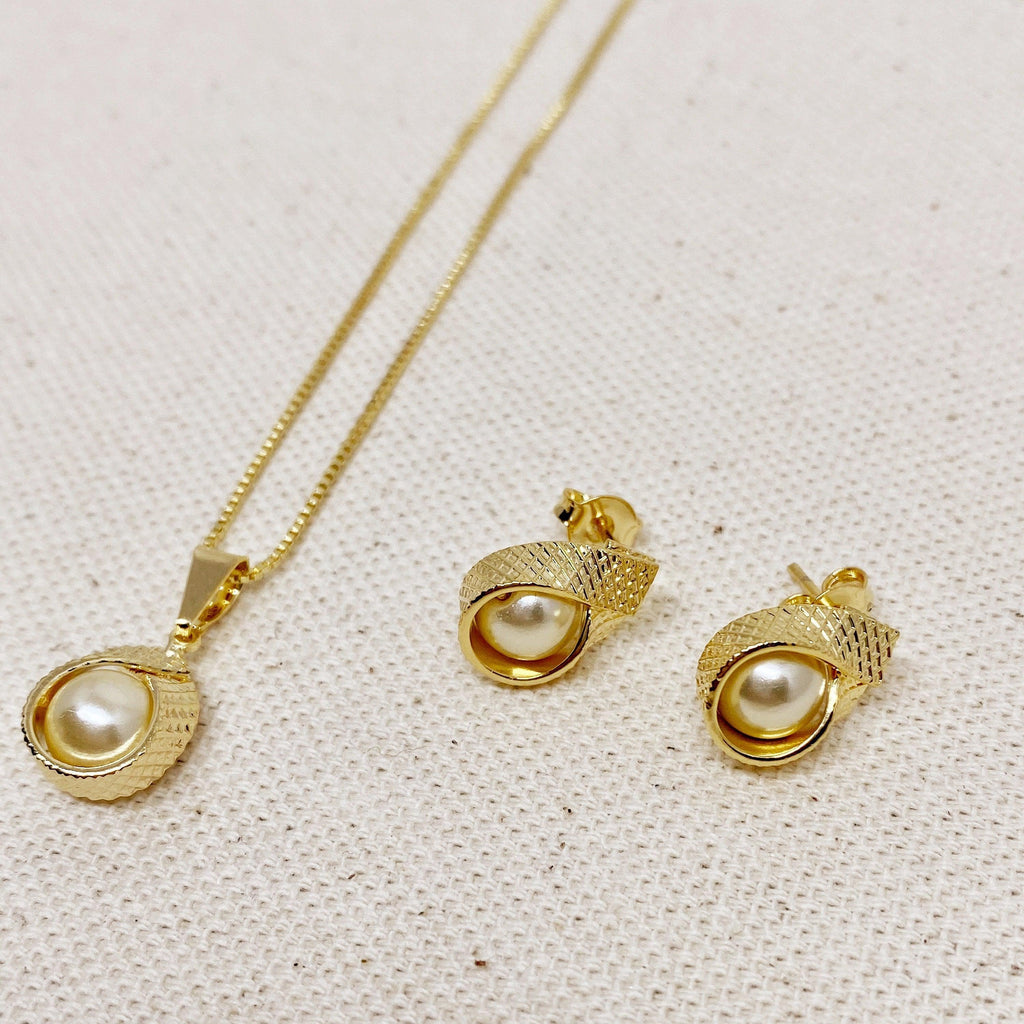 Mondsee 18k Gold Filled Wrap Pearl Set | 18k Gold Filled Jewelry