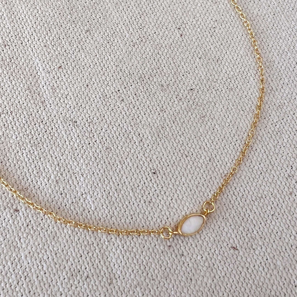 Mondsee 18k Gold Vermeil Opal Necklace | 18k Gold Vermeil Jewelry