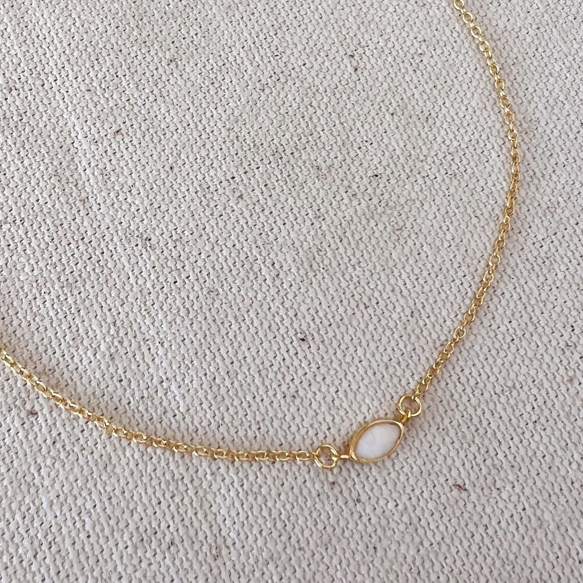 Mondsee 18k Gold Vermeil Opal Necklace | 18k Gold Vermeil Jewelry