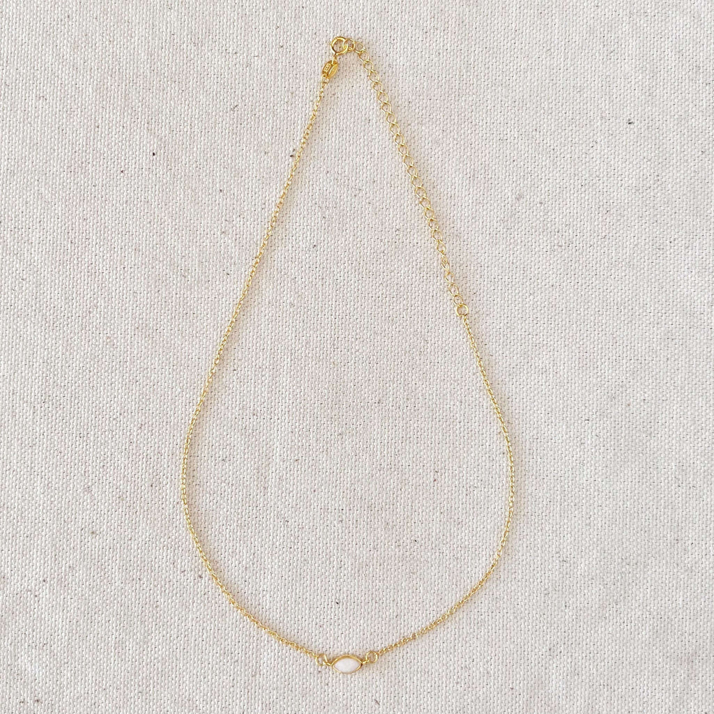 Mondsee 18k Gold Vermeil Opal Necklace | 18k Gold Vermeil Jewelry