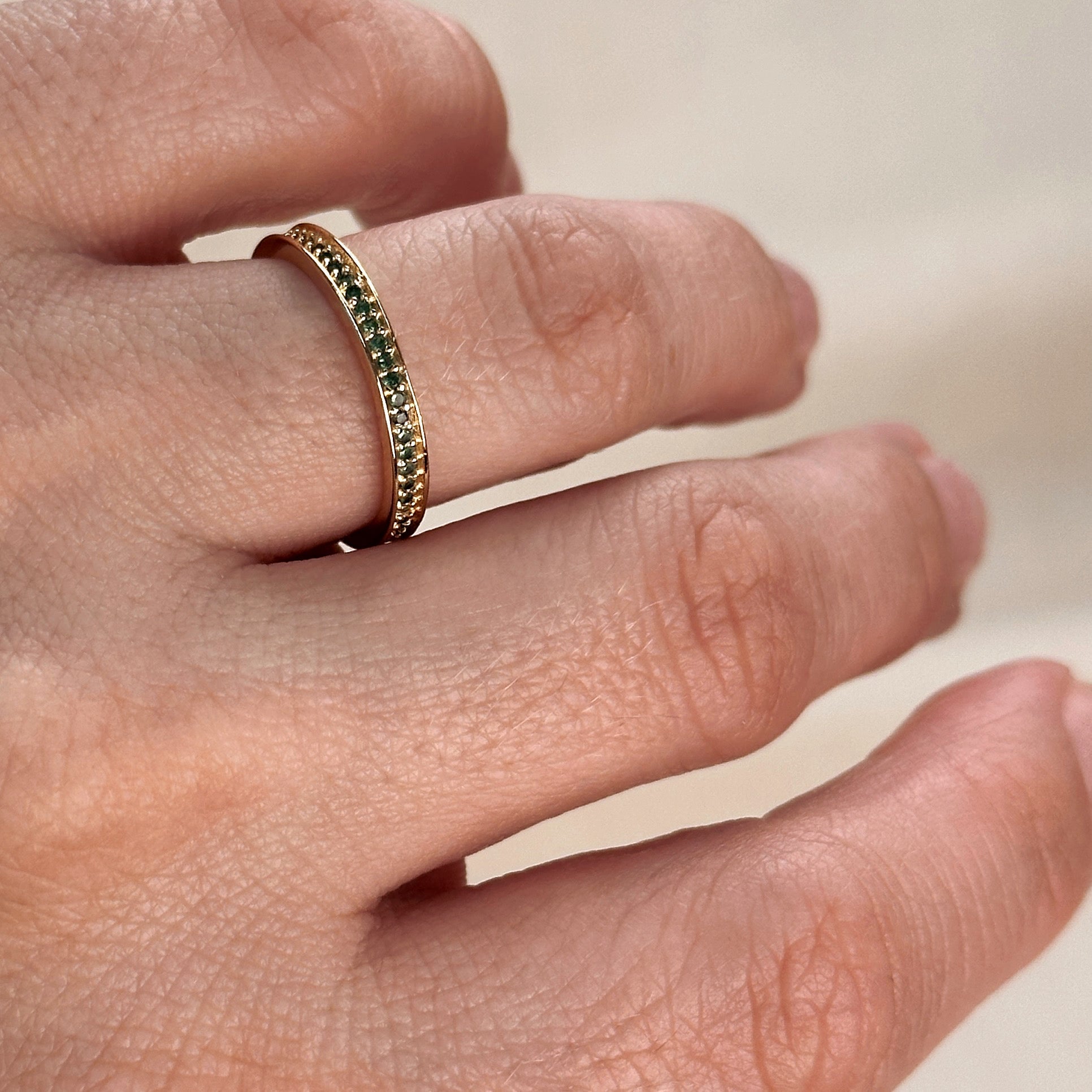 Mondsee 18k Gold Filled Eternity CZ Band Ring | 18k Gold Filled Jewelry