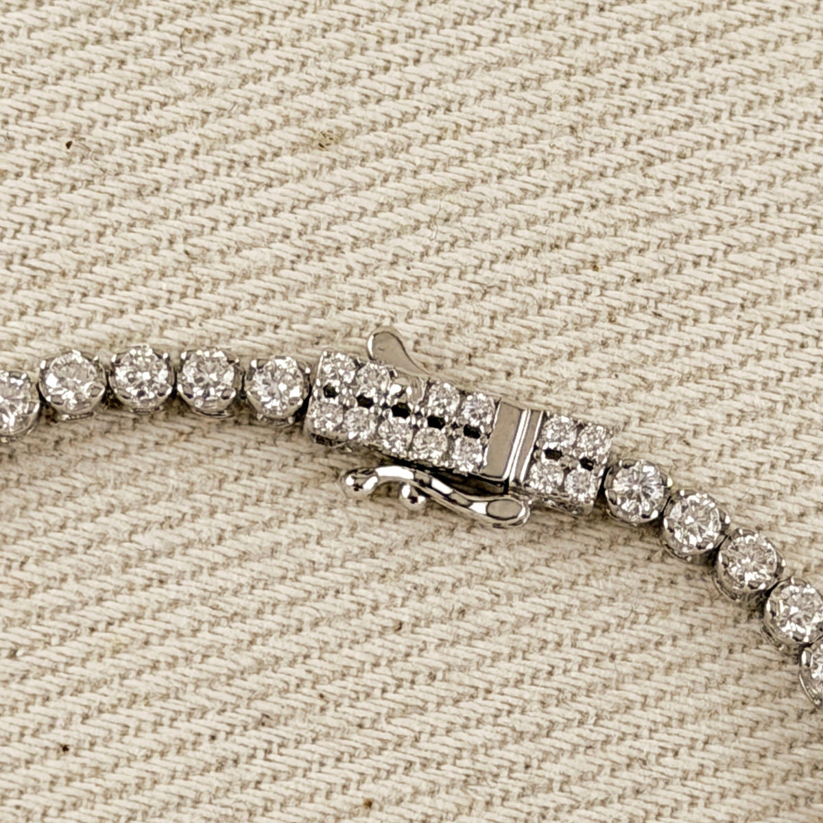 .925 Sterling Silver Rhodium Plated 2.25mm Moissanite Tennis Bracelet