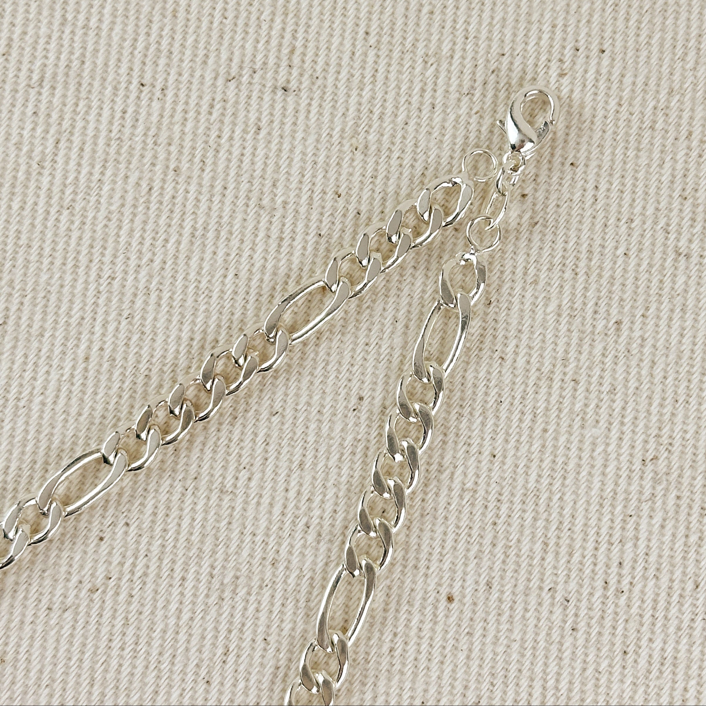 Mondsee Sterling Silver Figaro 5x1 Chain 4.8mm | 18k Gold Filled Jewelry