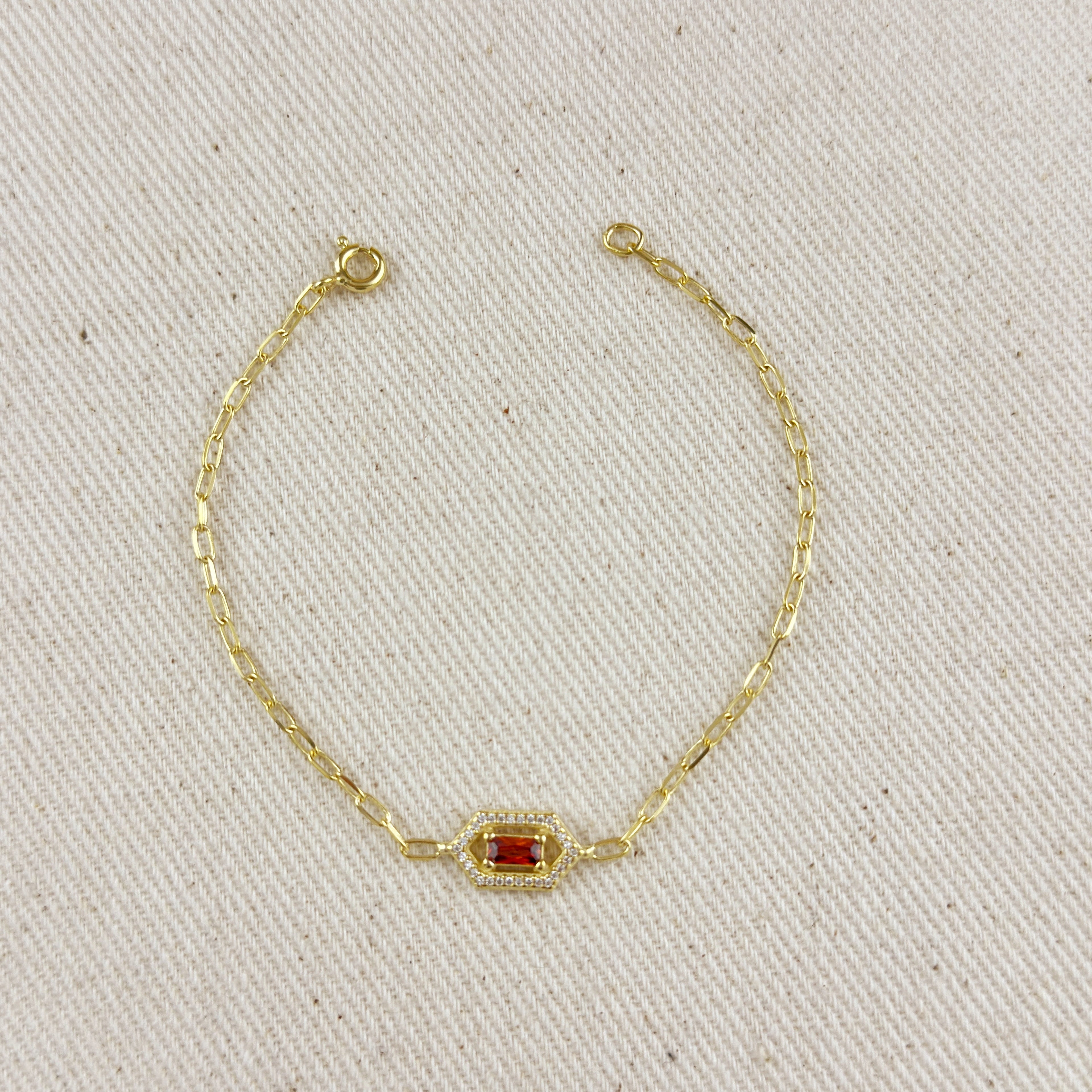 Mondsee 18k Gold Vermeil Fancy Birthstone Bracelet | 18k Gold Filled Jewelry