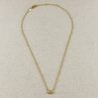 Mondsee 18k Gold Filled Pointed Rectangle Plate Necklace | 18k Gold Filled Jewelry