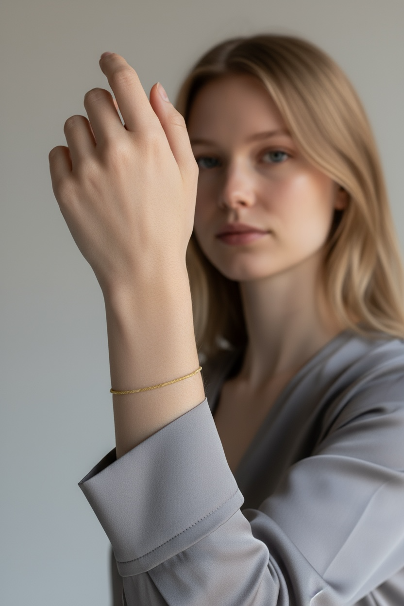 Mondsee 18k Gold Filled 2mm Square Rope Chain Bracelet | 18k Gold Filled Jewelry