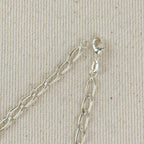 Sterling Silver Flat Elongated Curb Chain 4.0mm, view 2