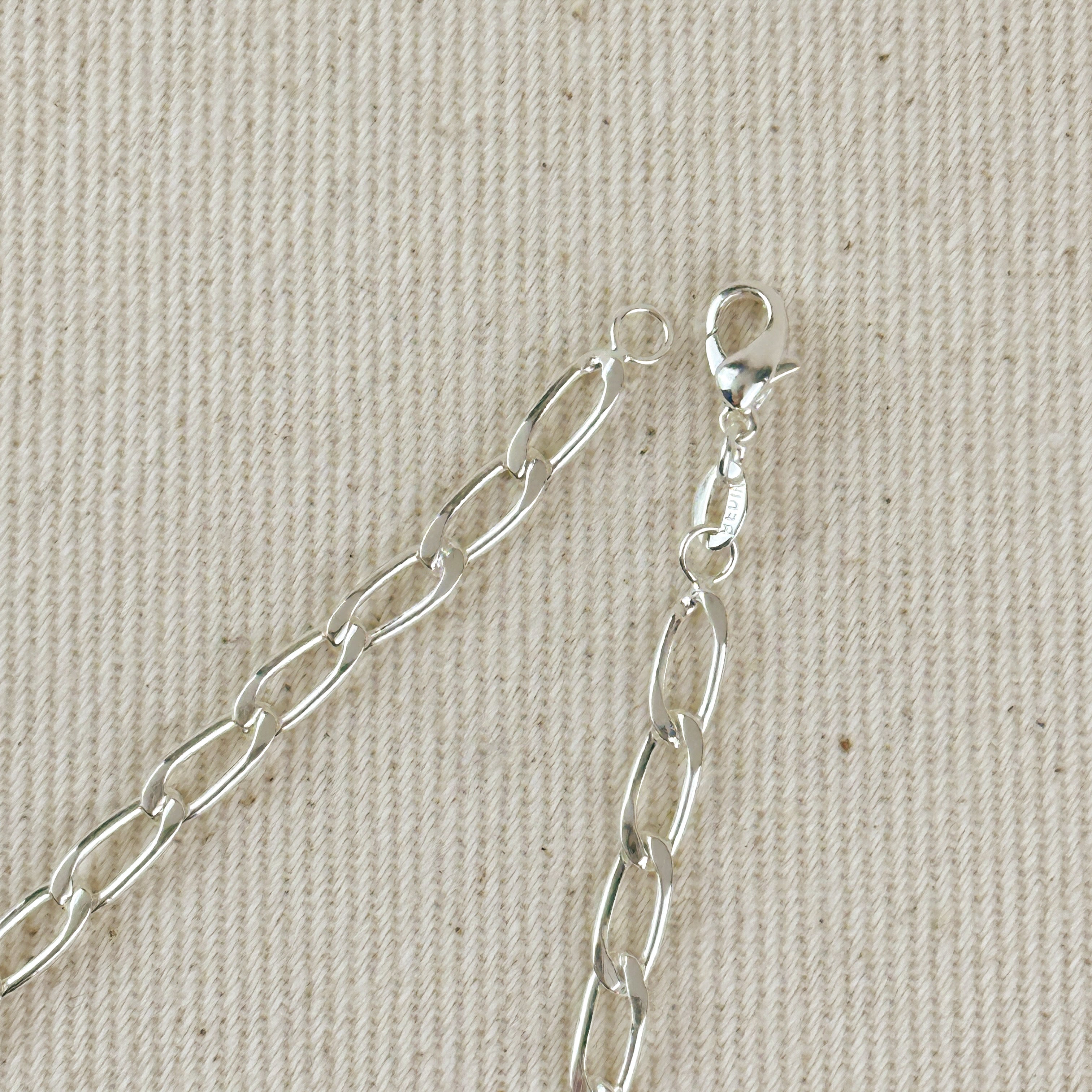 Mondsee Sterling Silver Flat Elongated Curb Chain 4.0mm | 18k Gold Filled Jewelry