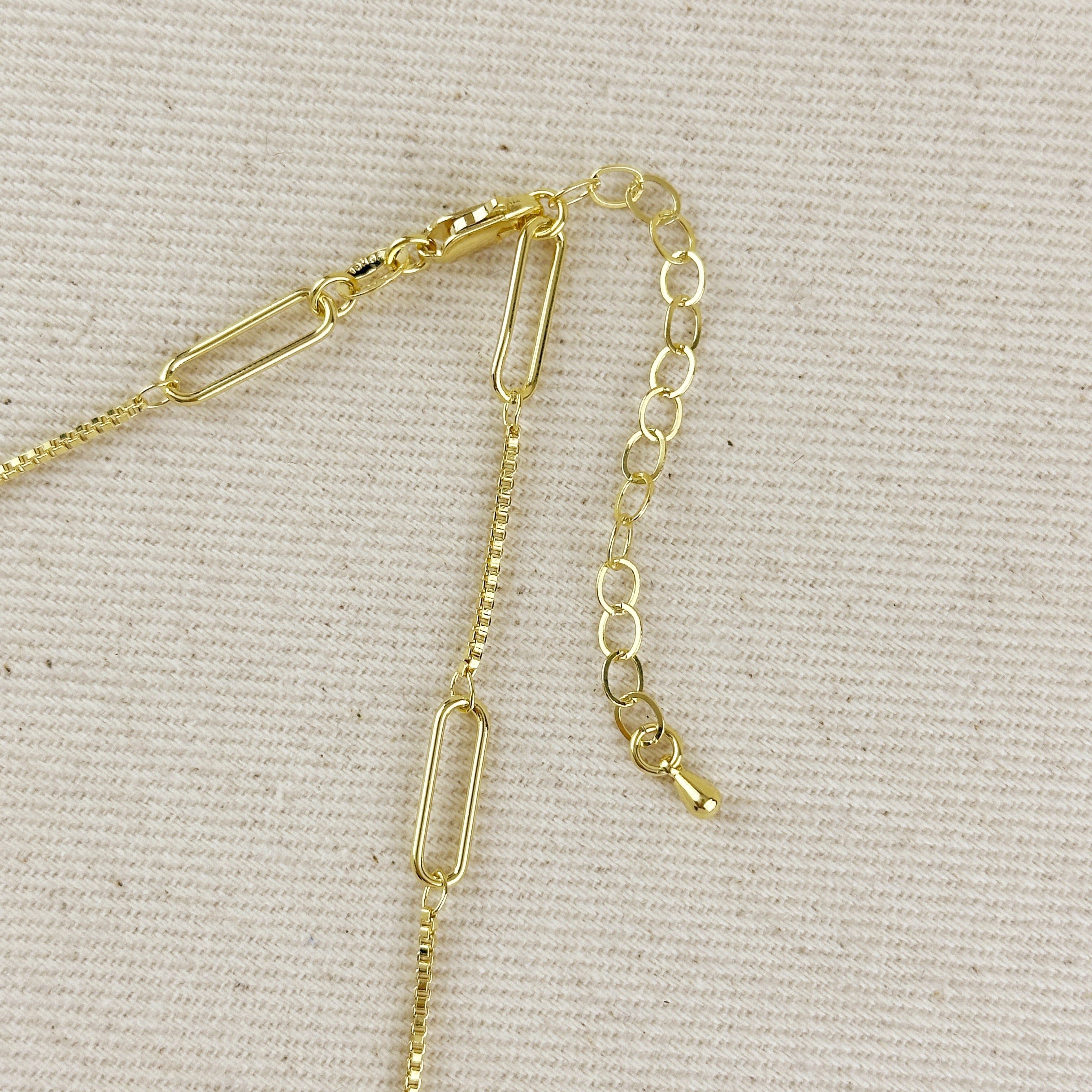 Mondsee 18k Gold Filled Paperclip & Box Chain Necklace | 18k Gold Filled Jewelry
