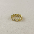 Mondsee 18k Gold Filled Bezel CZ Eternity Band Ring | 18k Gold Filled Jewelry