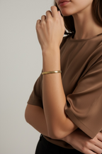 18K Gold Filled 6mm Square Snake Chain Bracelet
