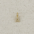 18k Gold filled Micro CZ Initial Letter Charm