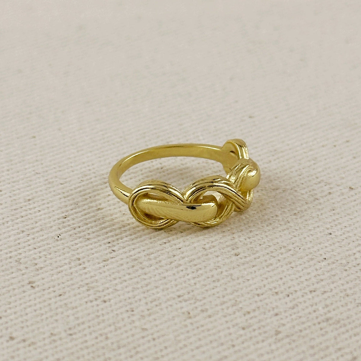 18k Gold Filled Braided Infinity Ring