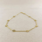 18k Gold Filled Flower CZ Necklace