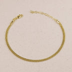 Mondsee 18k Gold Filled 4mm Double Curb Chain Anklet | 18k Gold Filled Jewelry
