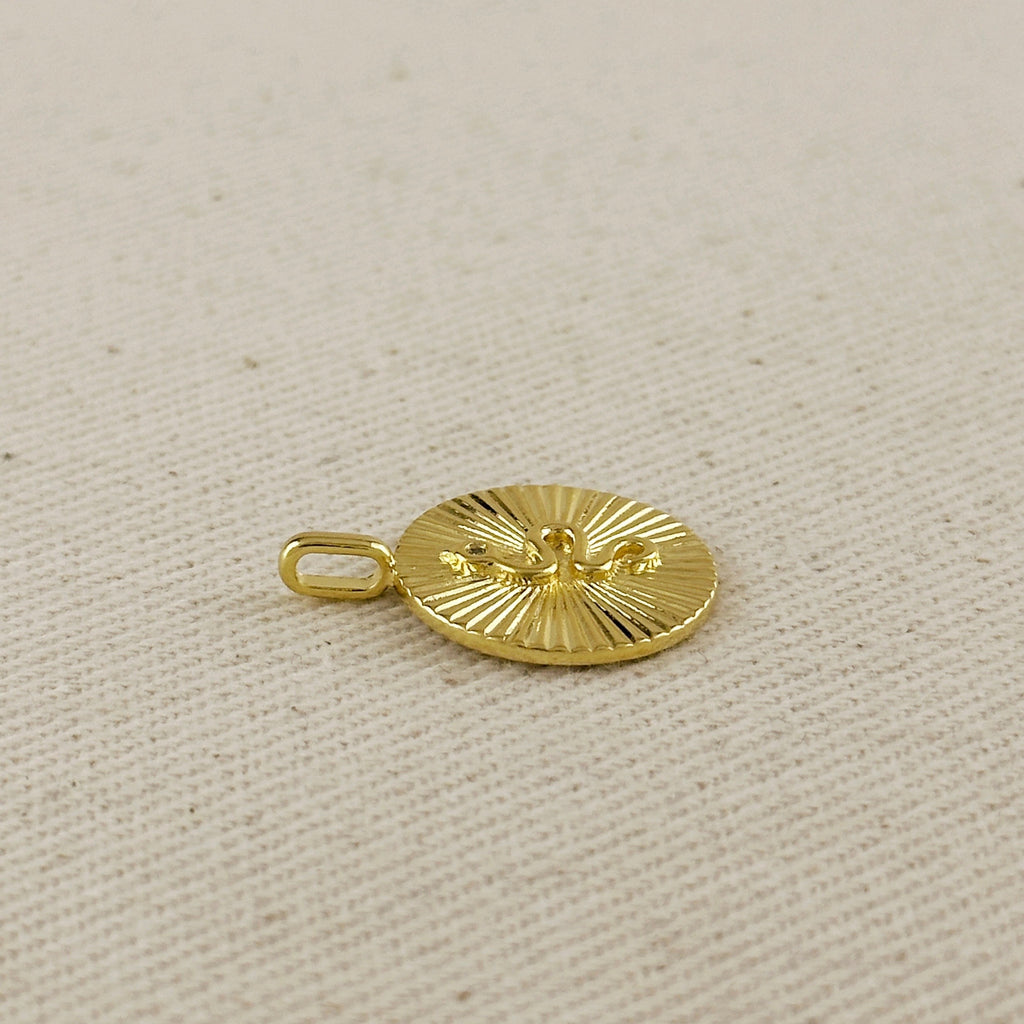 18k Gold Filled Snake Serpent Pendant Featuring Spoke Design