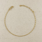 Mondsee 18k Gold Filled 1.5mm Figaro Chain Anklet | 18k Gold Filled Jewelry