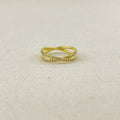 Mondsee 18K Gold Filled CZ X Ring | 18k Gold Filled Jewelry