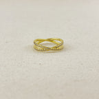 Mondsee 18K Gold Filled CZ X Ring | 18k Gold Filled Jewelry