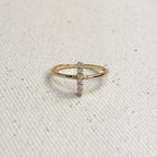 18k Gold Filled Mini Bar CZ Ring