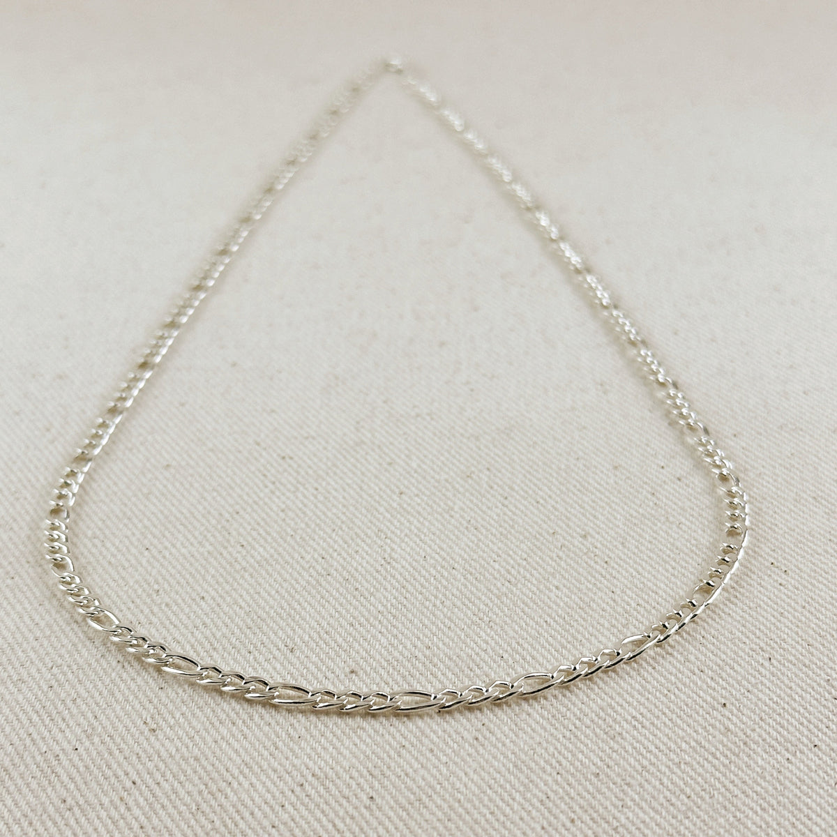 Sterling Silver Figaro 3x1 Chain 3.7mm