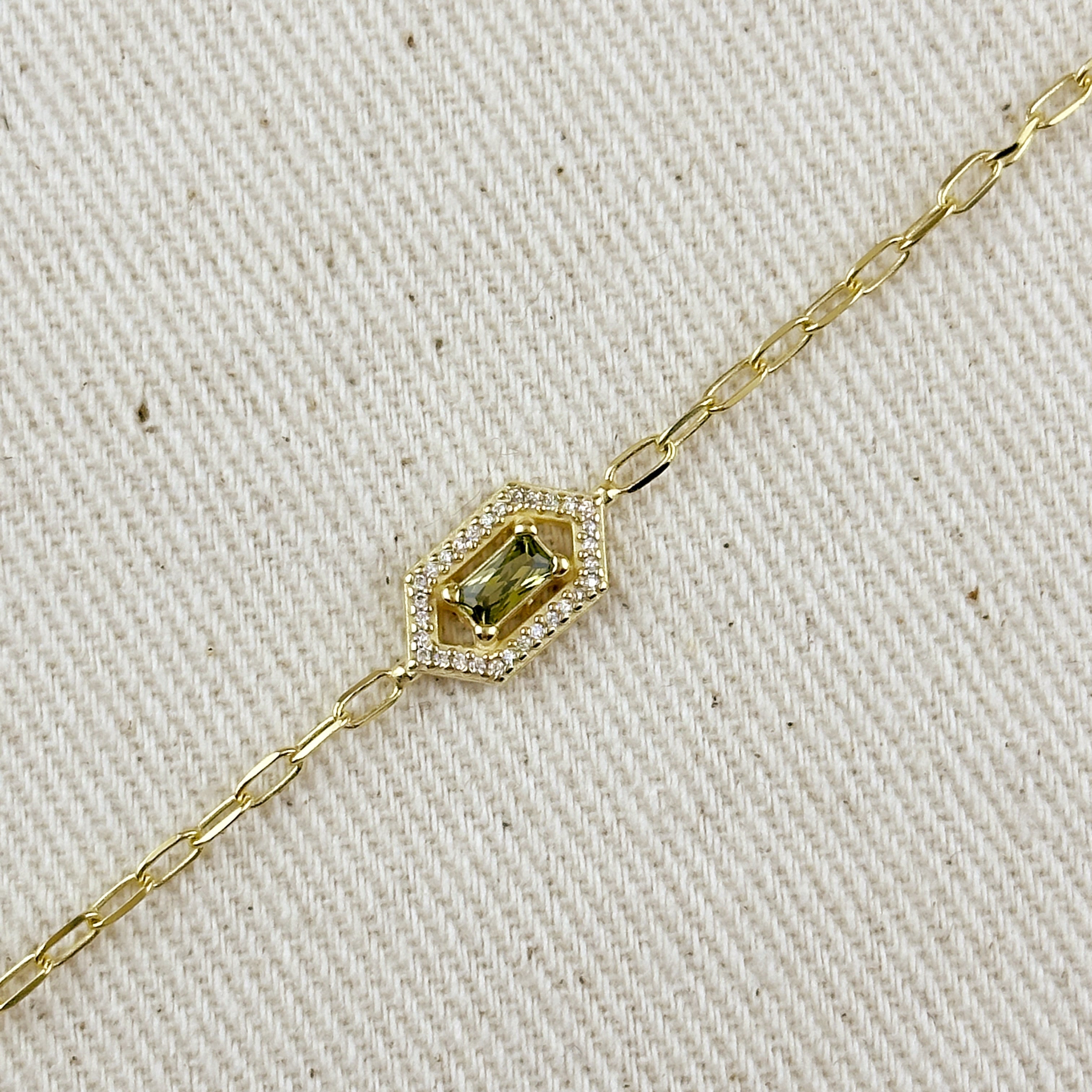 Mondsee 18k Gold Vermeil Fancy Birthstone Bracelet | 18k Gold Filled Jewelry