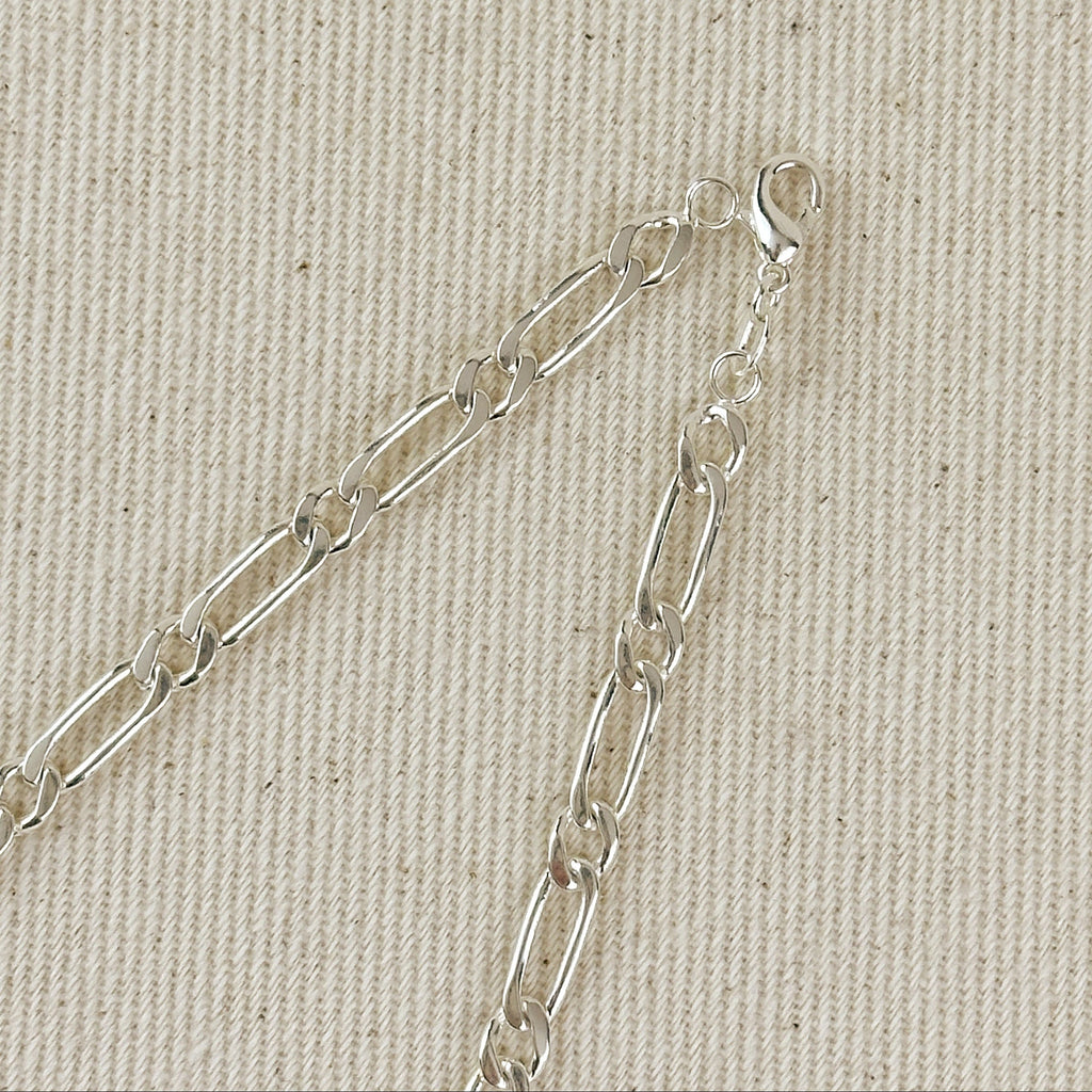 Mondsee Sterling Silver Figaro 1x1 Chain - 4.7mm | 18k Gold Filled Jewelry