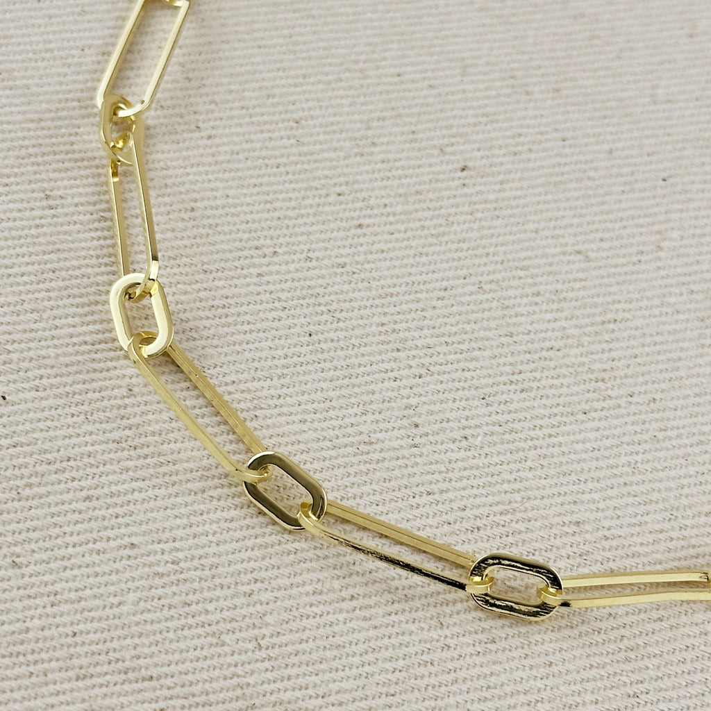 Mondsee 18k Gold Filled Oversized Paperclip Necklace | 18k Gold Filled Jewelry