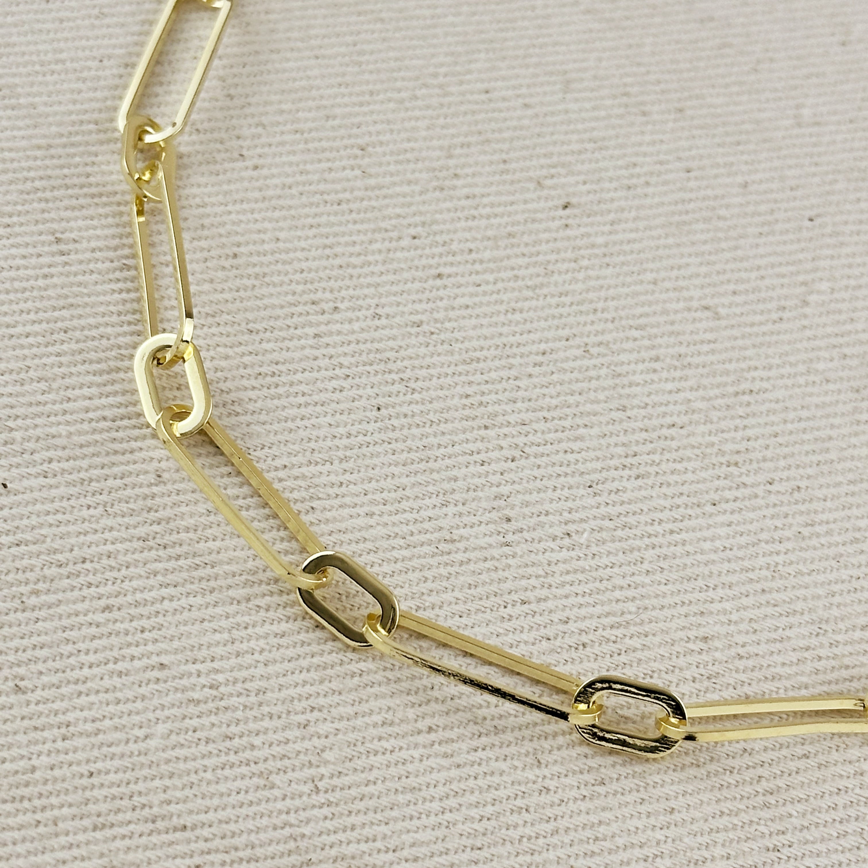 Mondsee 18k Gold Filled Oversized Paperclip Necklace | 18k Gold Filled Jewelry